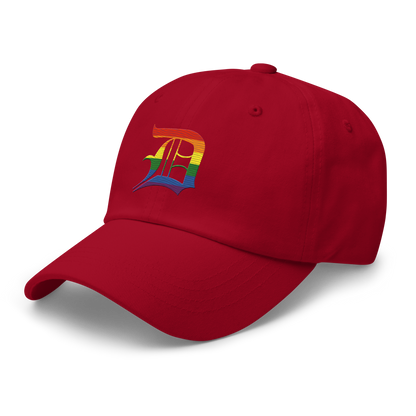 Detroit 'Old English D' Dad Hat (Rainbow Pride Edition)