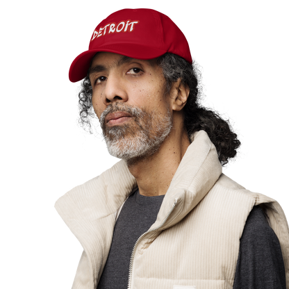 'Detroit' Dad Hat (Aliform Red Tag Font)