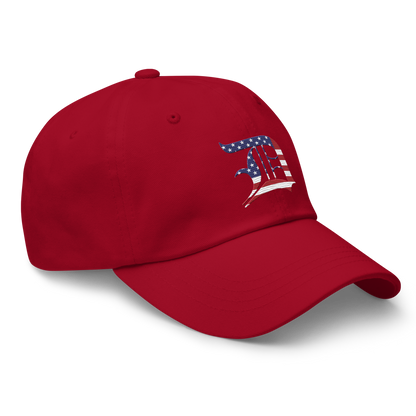 Detroit 'Old English D' Dad Hat (Patriotic Edition)