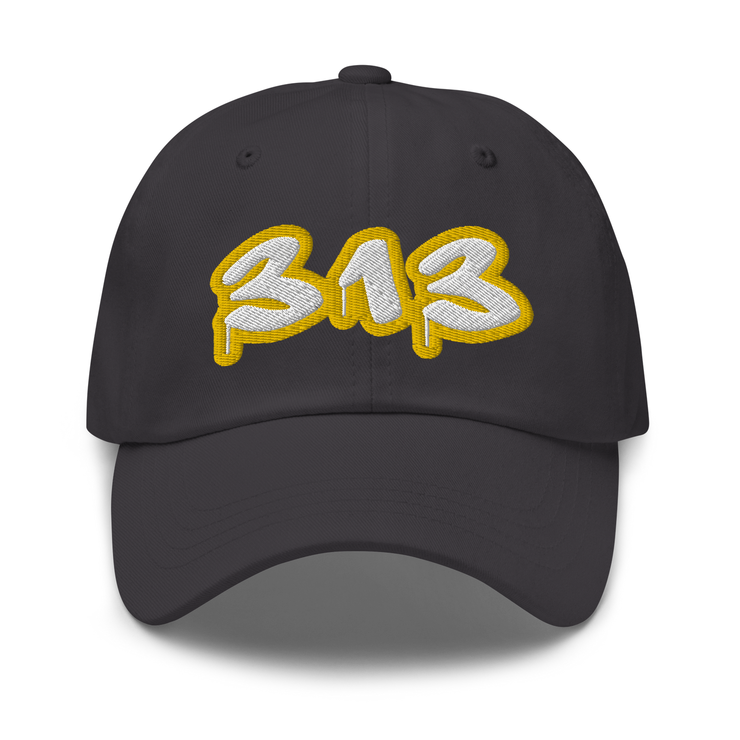 Detroit '313' Dad Hat (Tag Font w/ Gold Stroke)