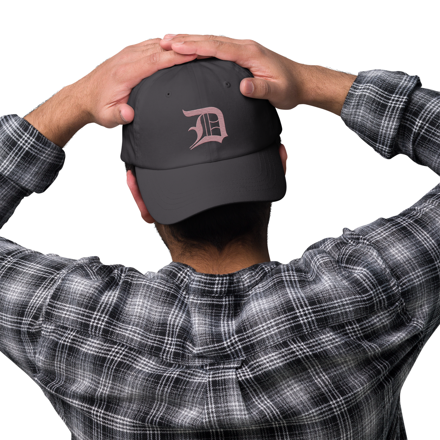 Detroit 'Old English D' Dad Hat (Cherry Blossom Pink)