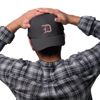 Detroit 'Old English D' Dad Hat (Cherry Blossom Pink)