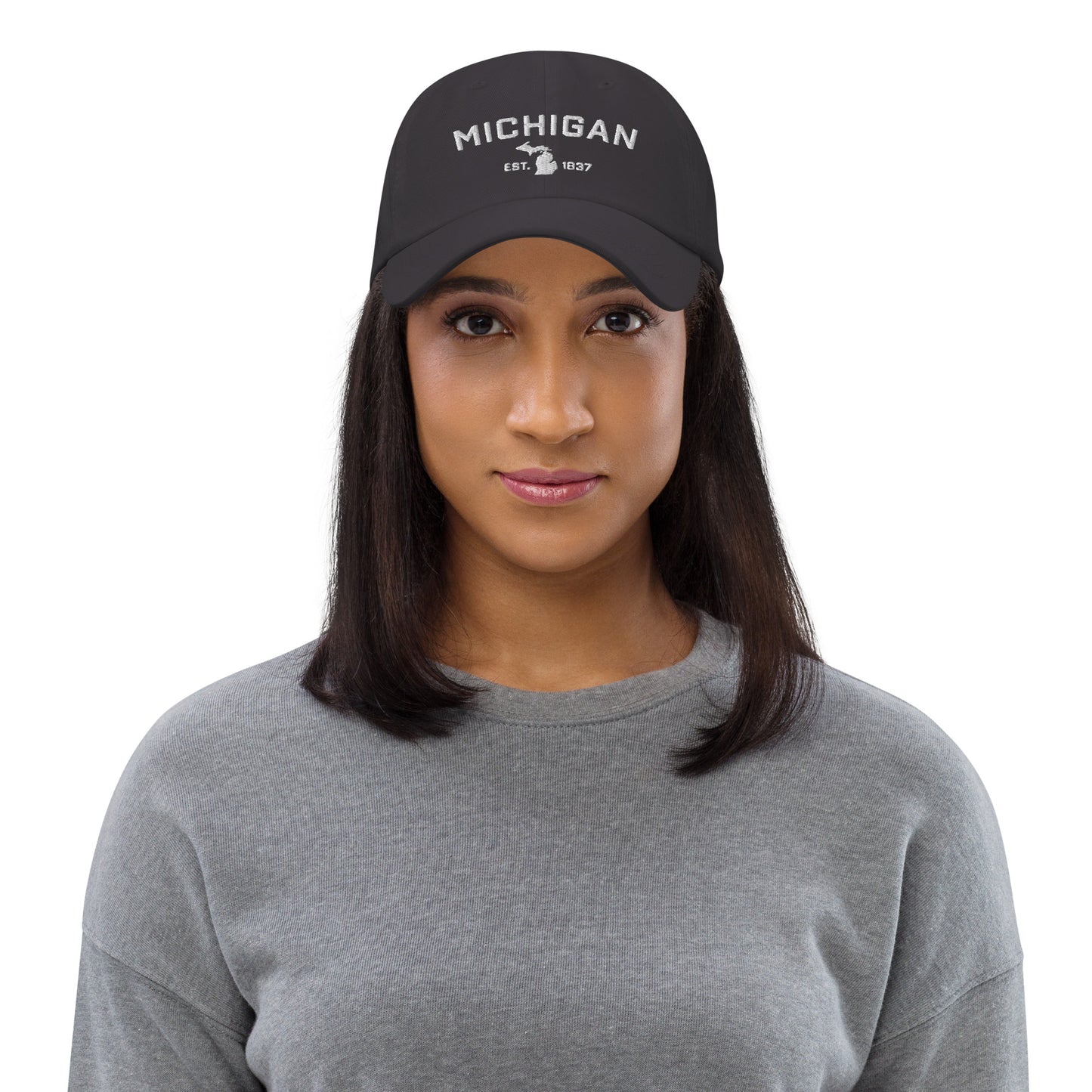 'Michigan EST 1837' Dad Hat (Athletic Font)