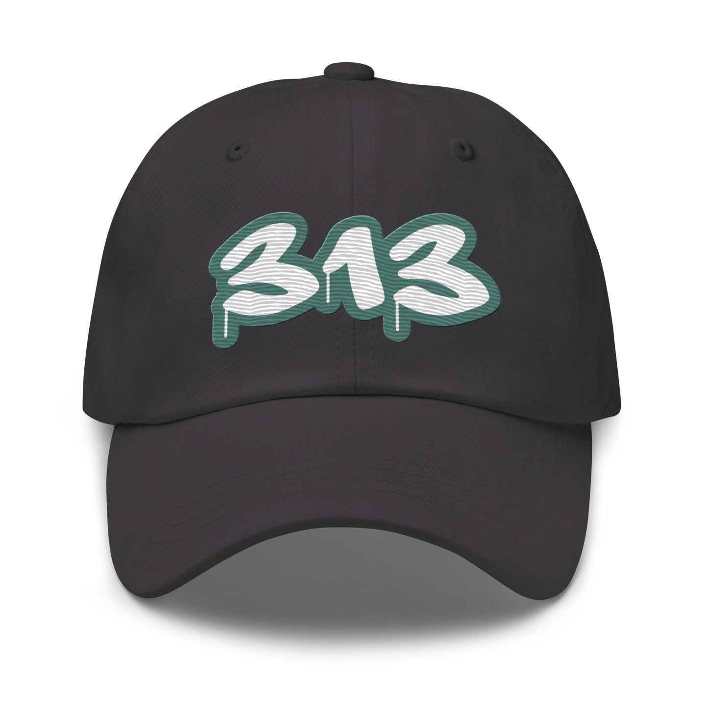 Detroit '313' Dad Hat (Copper Green Tag Font)