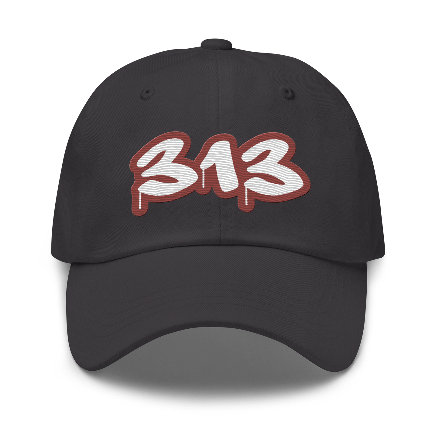 Detroit '313' Dad Hat (Ore Dock Red Tag Font)