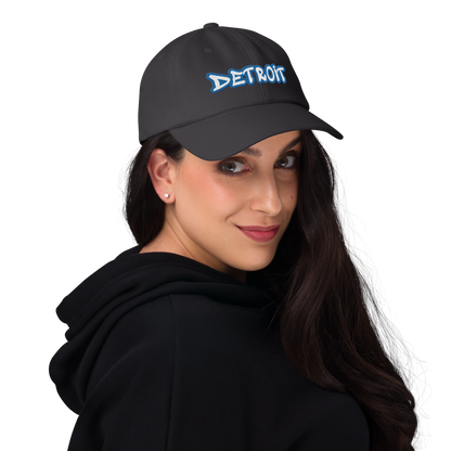 'Detroit' Dad Hat (Azure Tag Font)