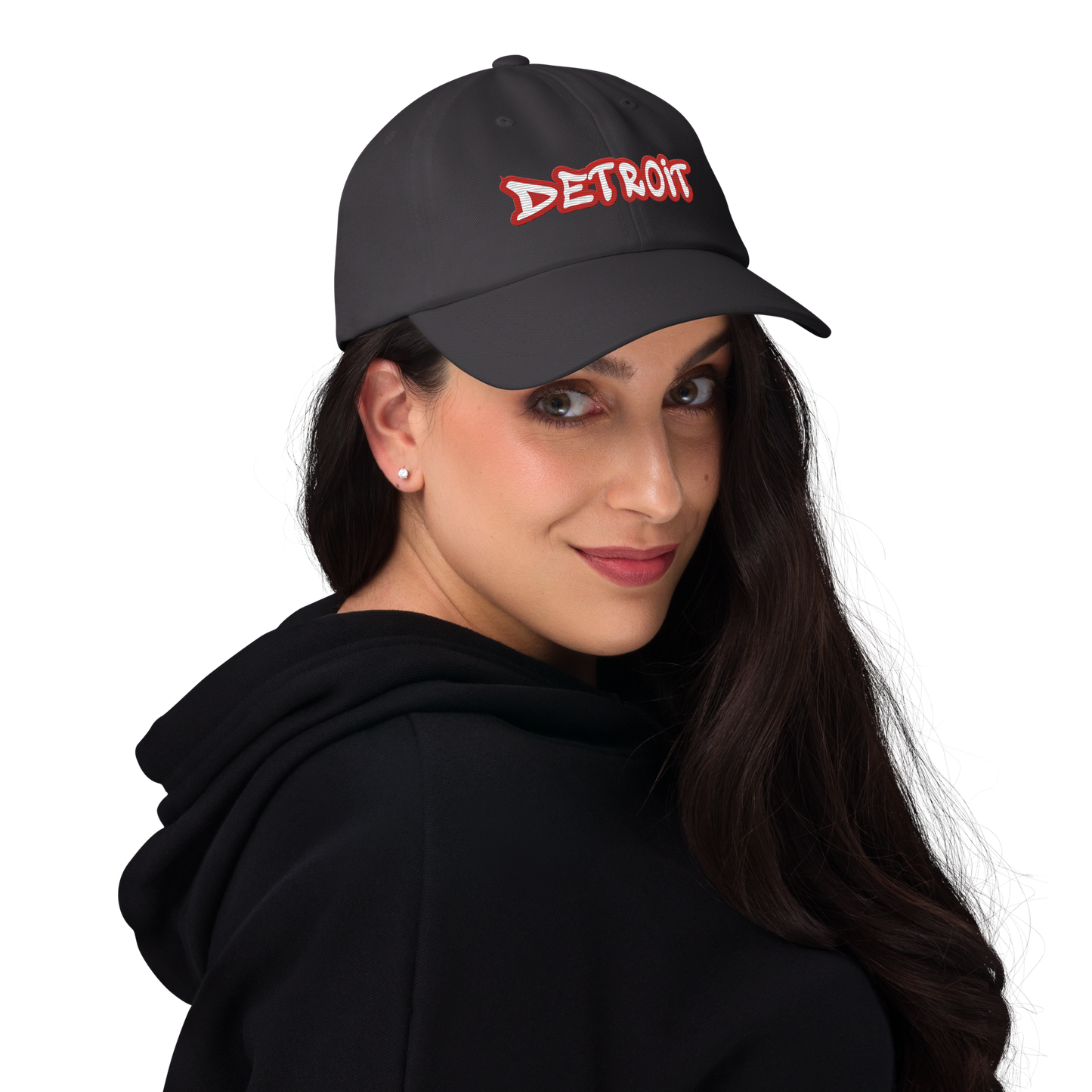 'Detroit' Dad Hat (Aliform Red Tag Font)