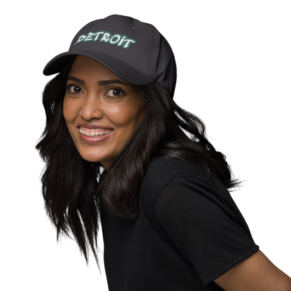 'Detroit' Dad Hat (Copper Green Tag Font)