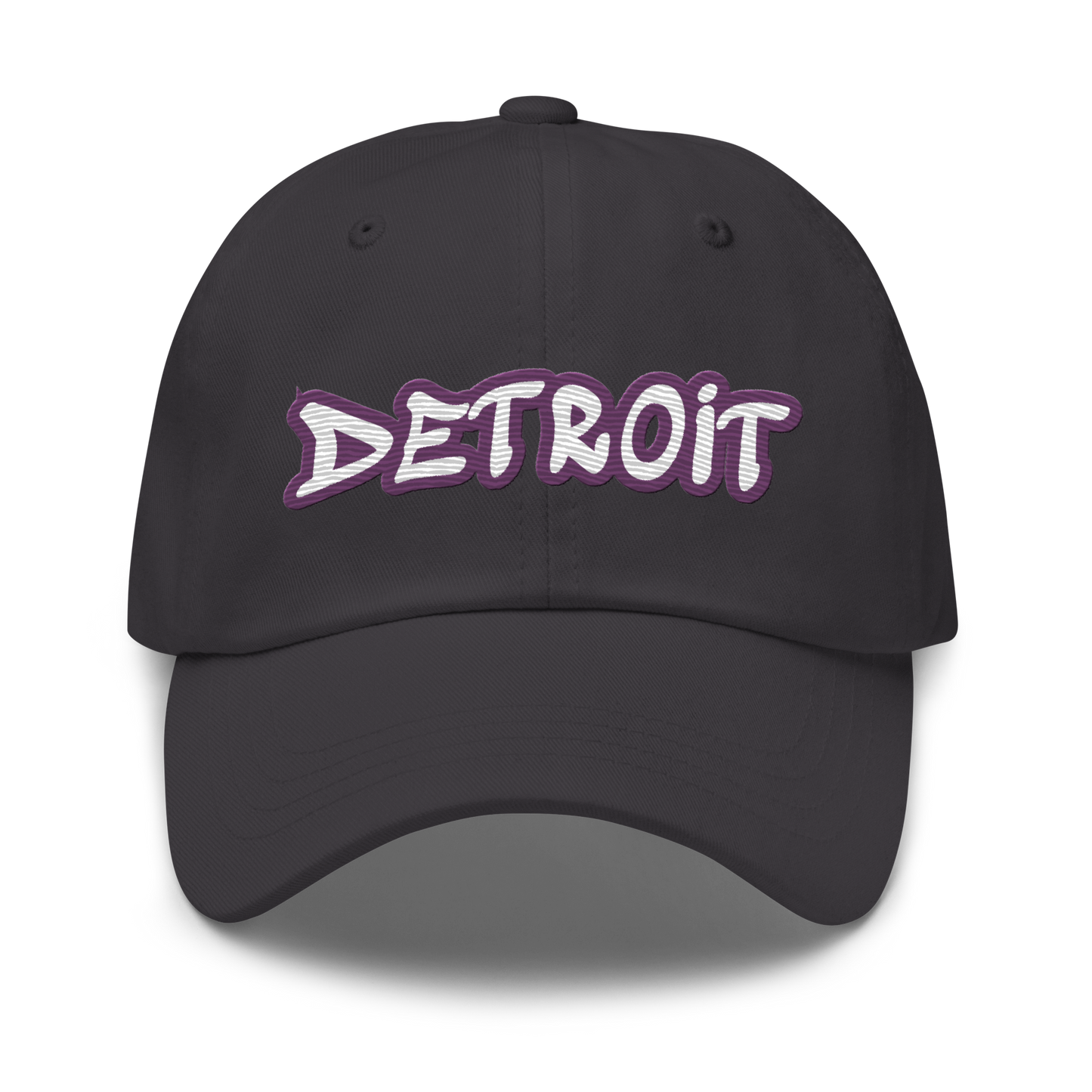 'Detroit' Dad Hat (Plum Tag Font)