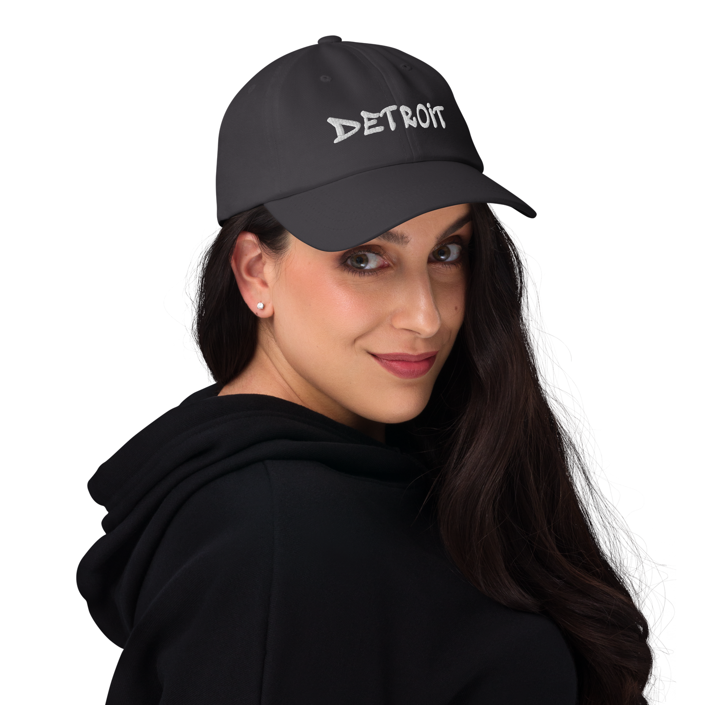 'Detroit' Dad Hat (Tag Font)