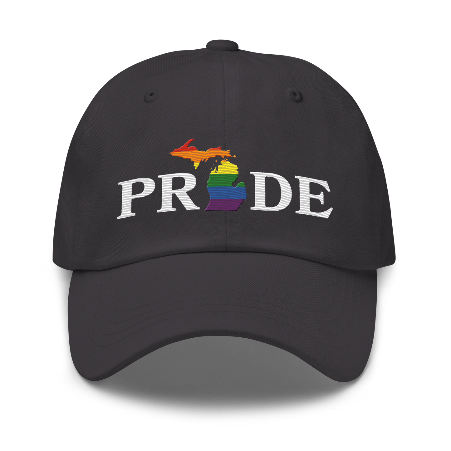 Michigan 'Pride' Dad Hat (Rainbow Pride Outline)