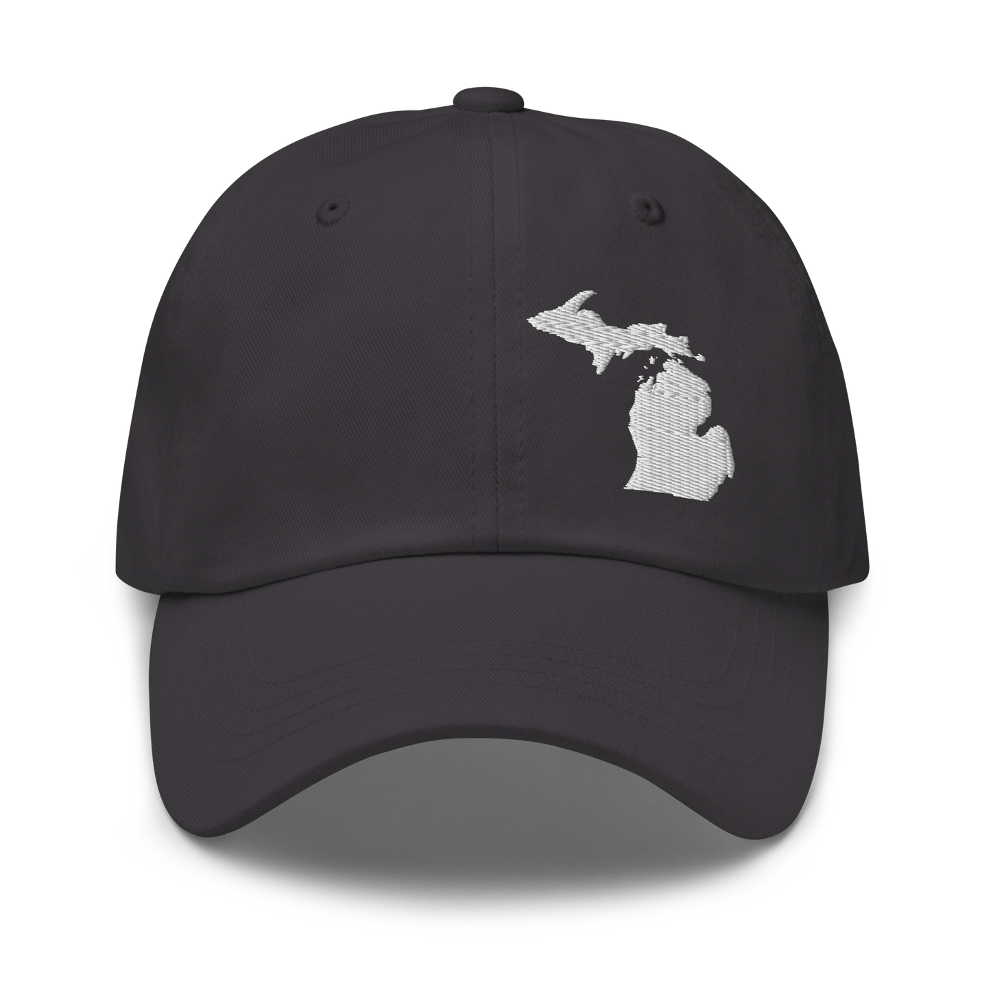 Michigan Dad Hat (White MI Outline)