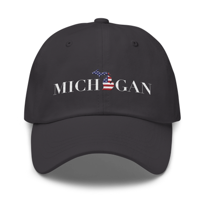 'Michigan' Dad Hat (Didone Patriotic Edition)