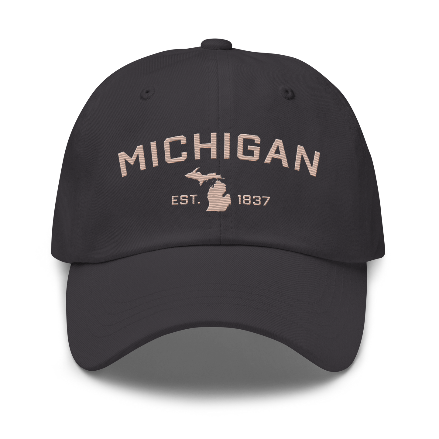 'Michigan EST 1837' Dad Hat (Athletic Font) | Rose Gold