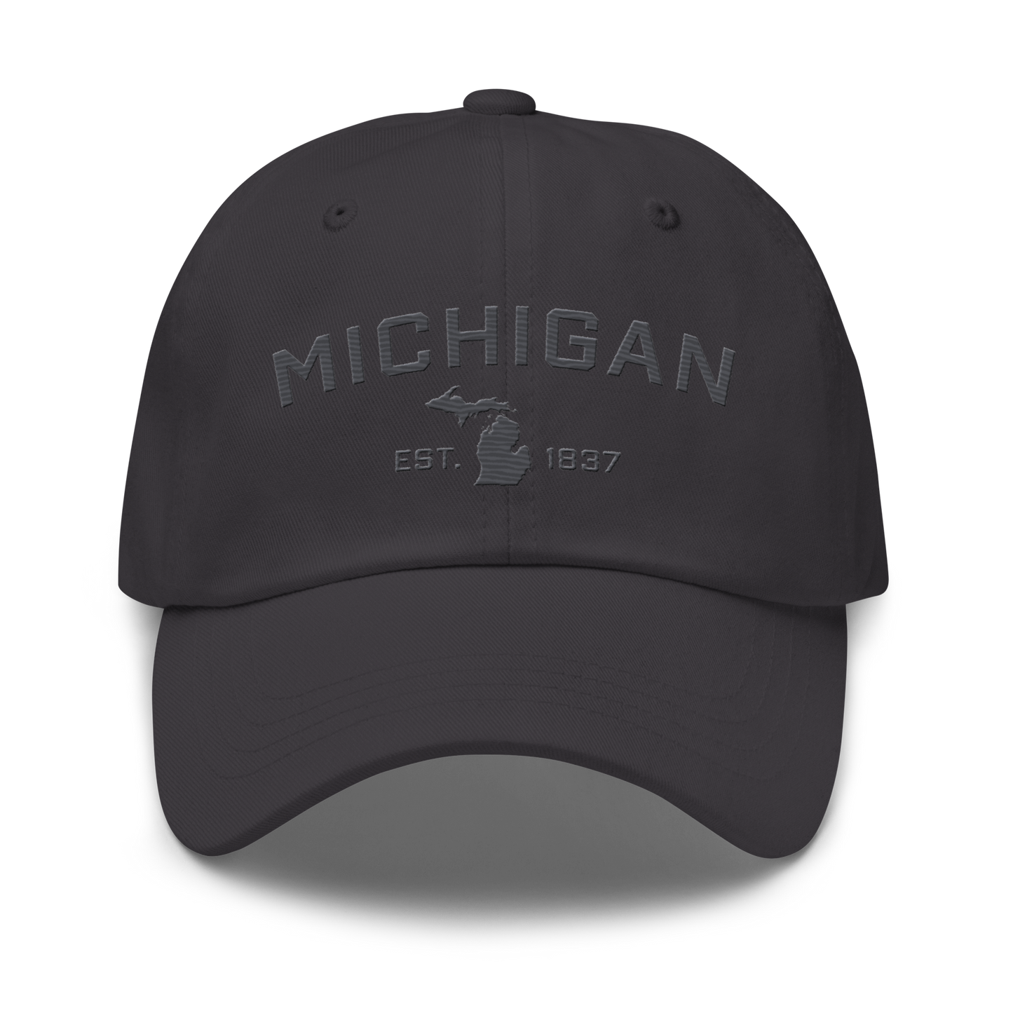 'Michigan EST 1837' Dad Hat (Athletic Font) | Iron Ore Grey