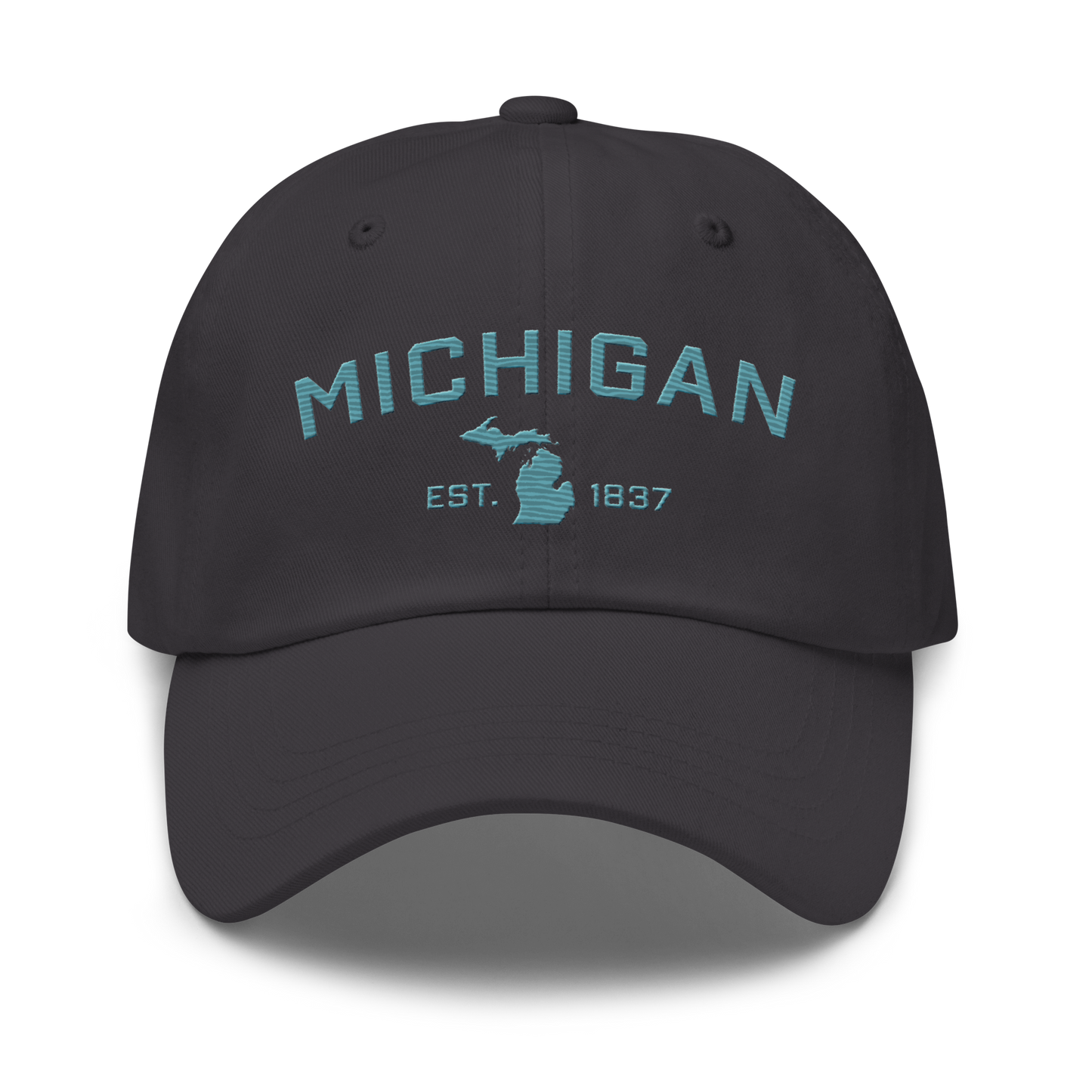 'Michigan EST 1837' Dad Hat (Athletic Font) | Huron Blue