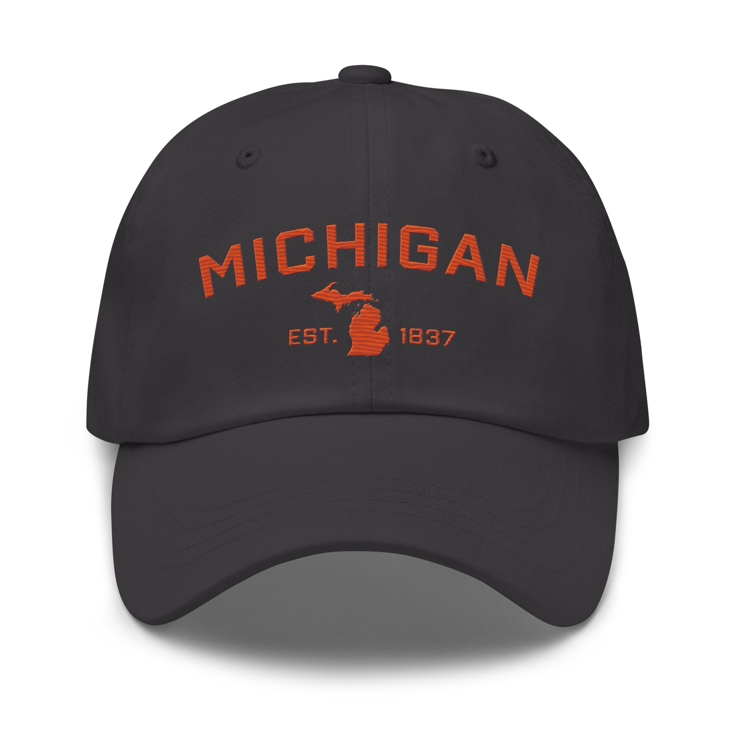 'Michigan EST 1837' Dad Hat (Athletic Font) | Maple Leaf Orange