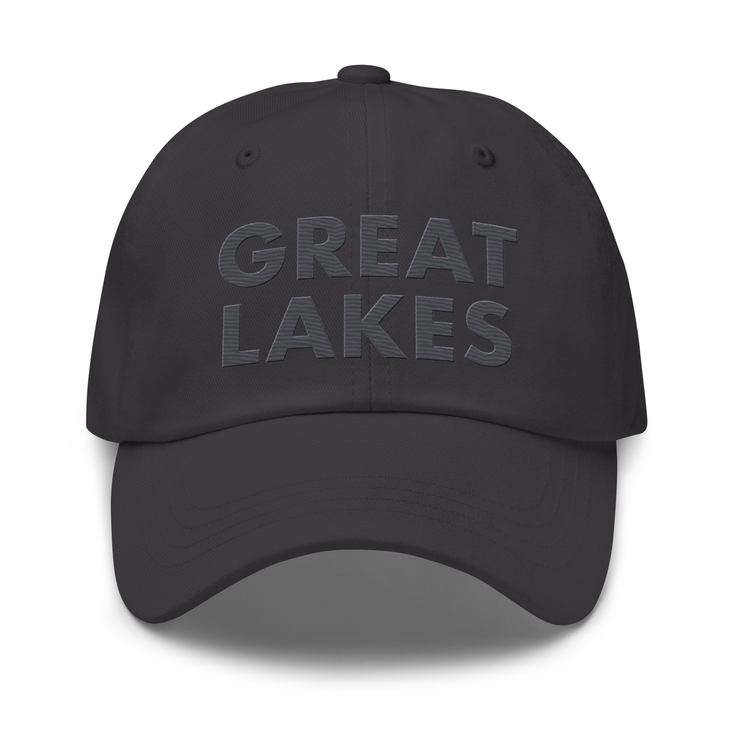 'Great Lakes' Dad Hat (Geometric Sans Font) | Iron Ore Grey