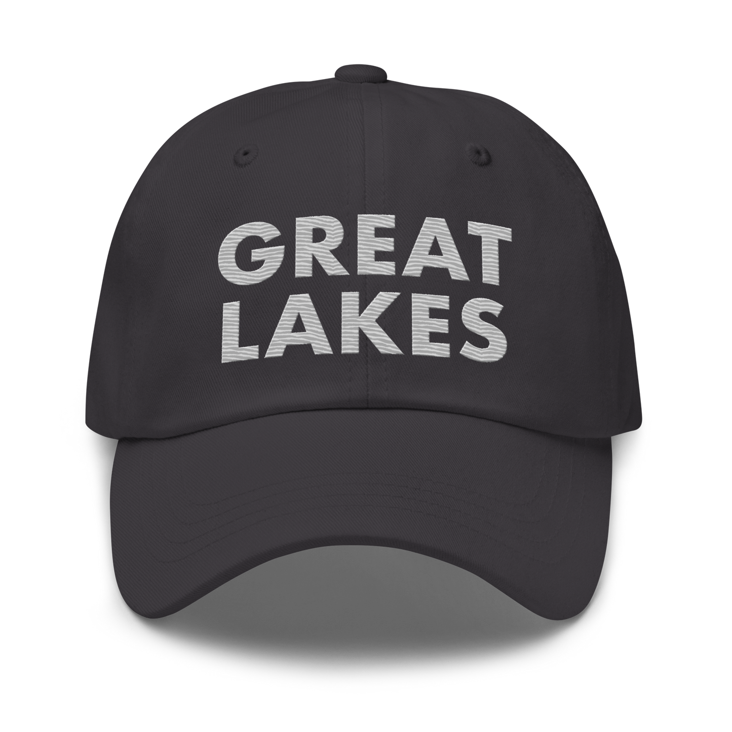 'Great Lakes' Dad Hat (Geometric Sans Font) | Platinum