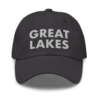 'Great Lakes' Dad Hat (Geometric Sans Font) | Platinum