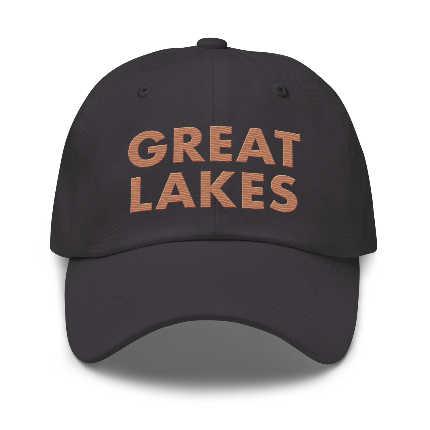 'Great Lakes' Dad Hat (Geometric Sans Font) | Copper