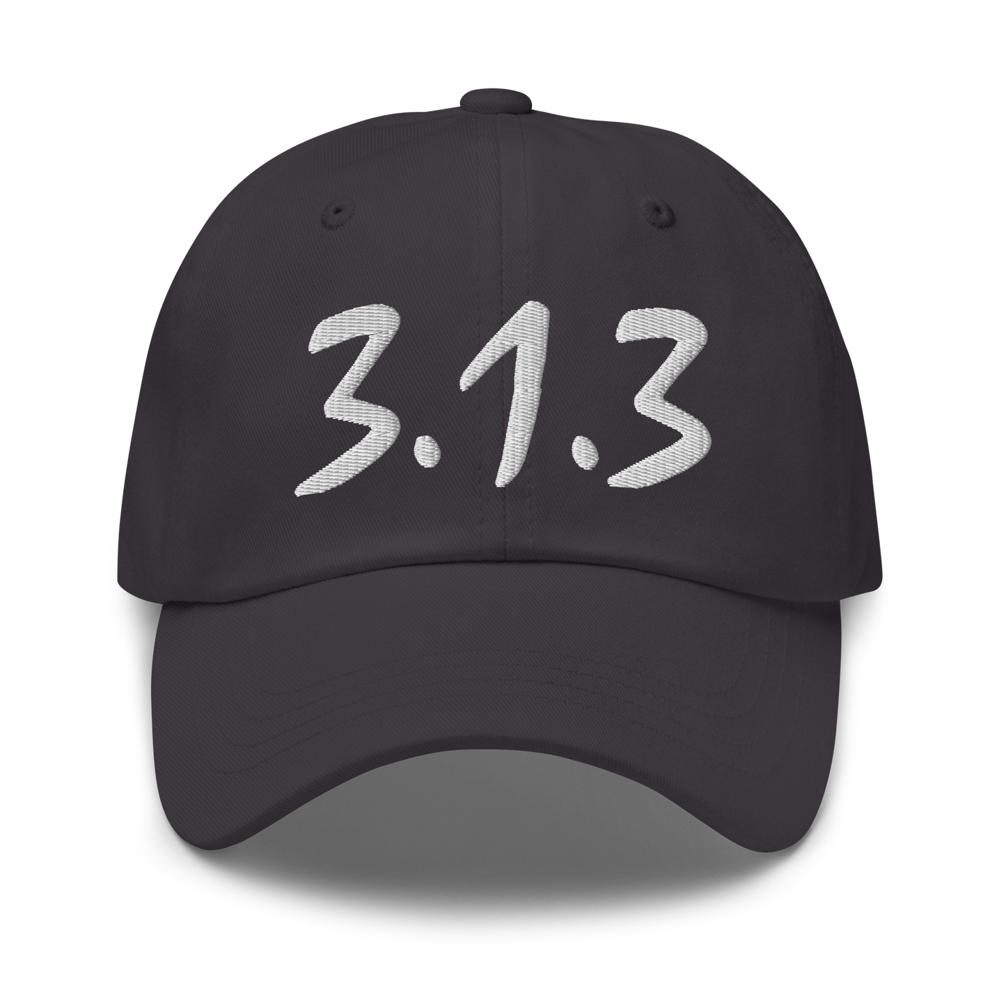 Detroit '313' Dad Hat (Compton Font) | White/Black