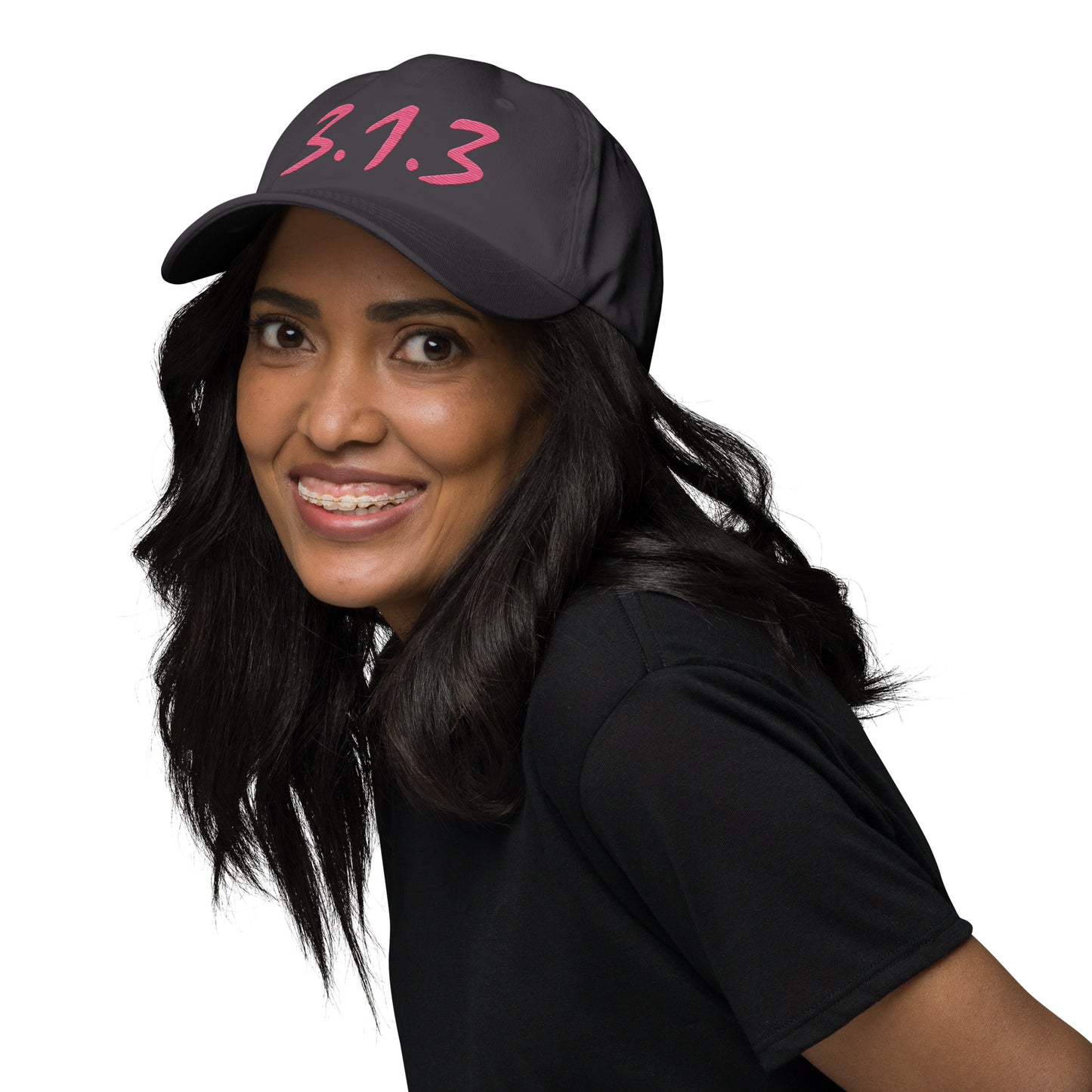 Detroit '313' Dad Hat (Compton Font) | Rhodochrosite Pink