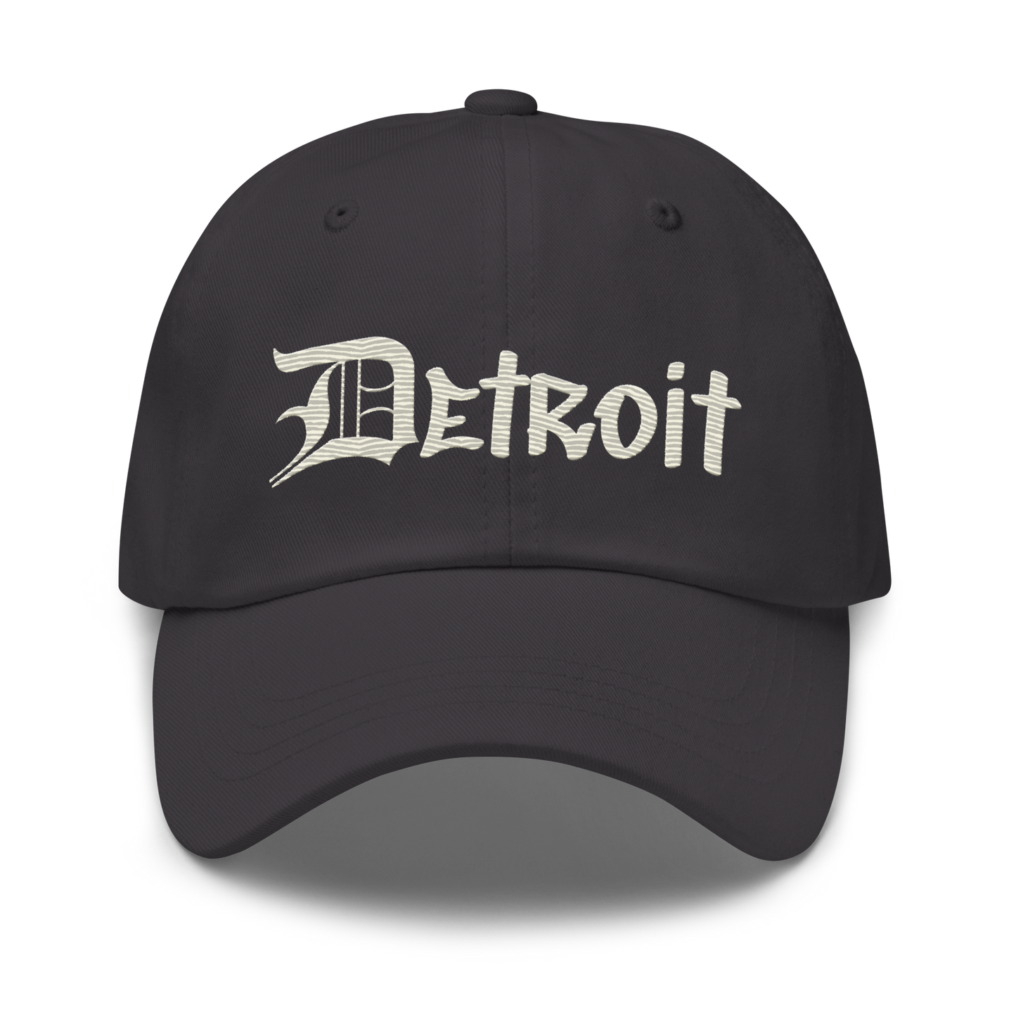 'Detroit' Dad Hat (OED Tag Font) | Ivory White