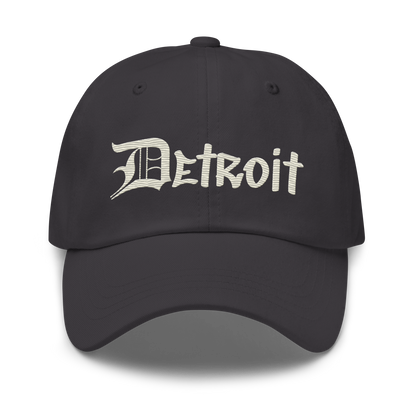 'Detroit' Dad Hat (OED Tag Font) | Ivory White