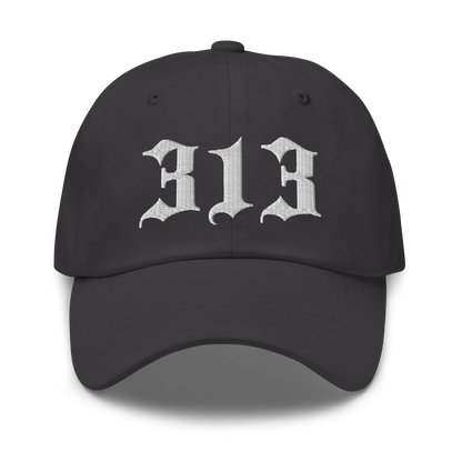 Detroit '313' Dad Hat (Old English Font)