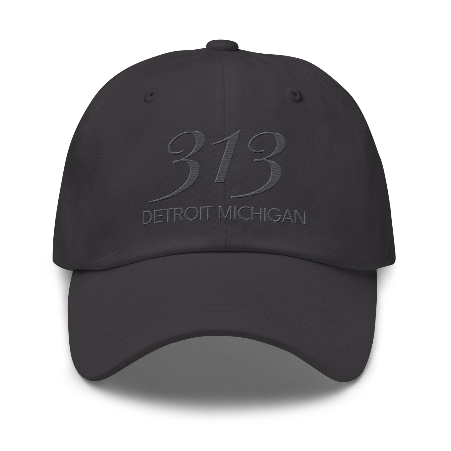 '313 Detroit Michigan' Dad Hat | Iron Ore Grey