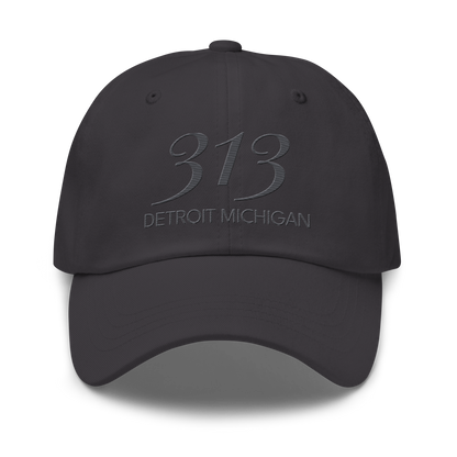 '313 Detroit Michigan' Dad Hat | Iron Ore Grey