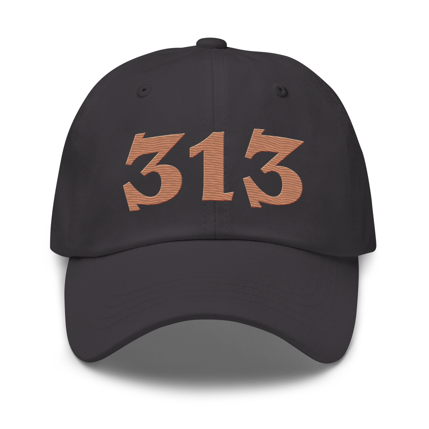 Detroit '313' Dad Hat (Angry Font) | Copper