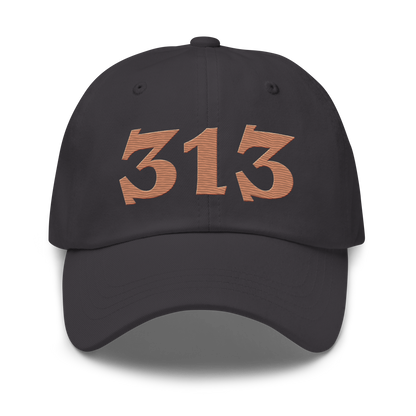 Detroit '313' Dad Hat (Angry Font) | Copper