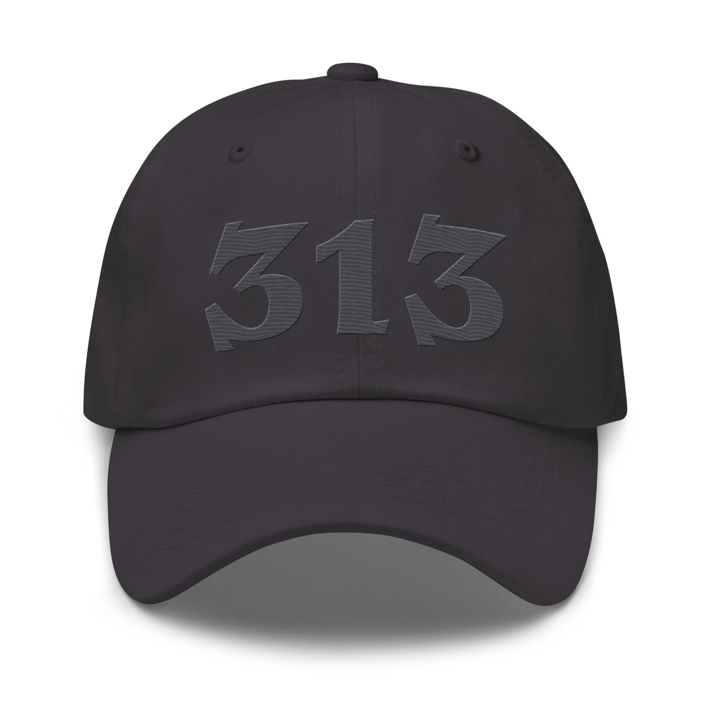 Detroit '313' Dad Hat (Angry Font) | Iron Ore Grey