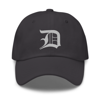 Detroit 'Old English D' Dad Hat | Platinum