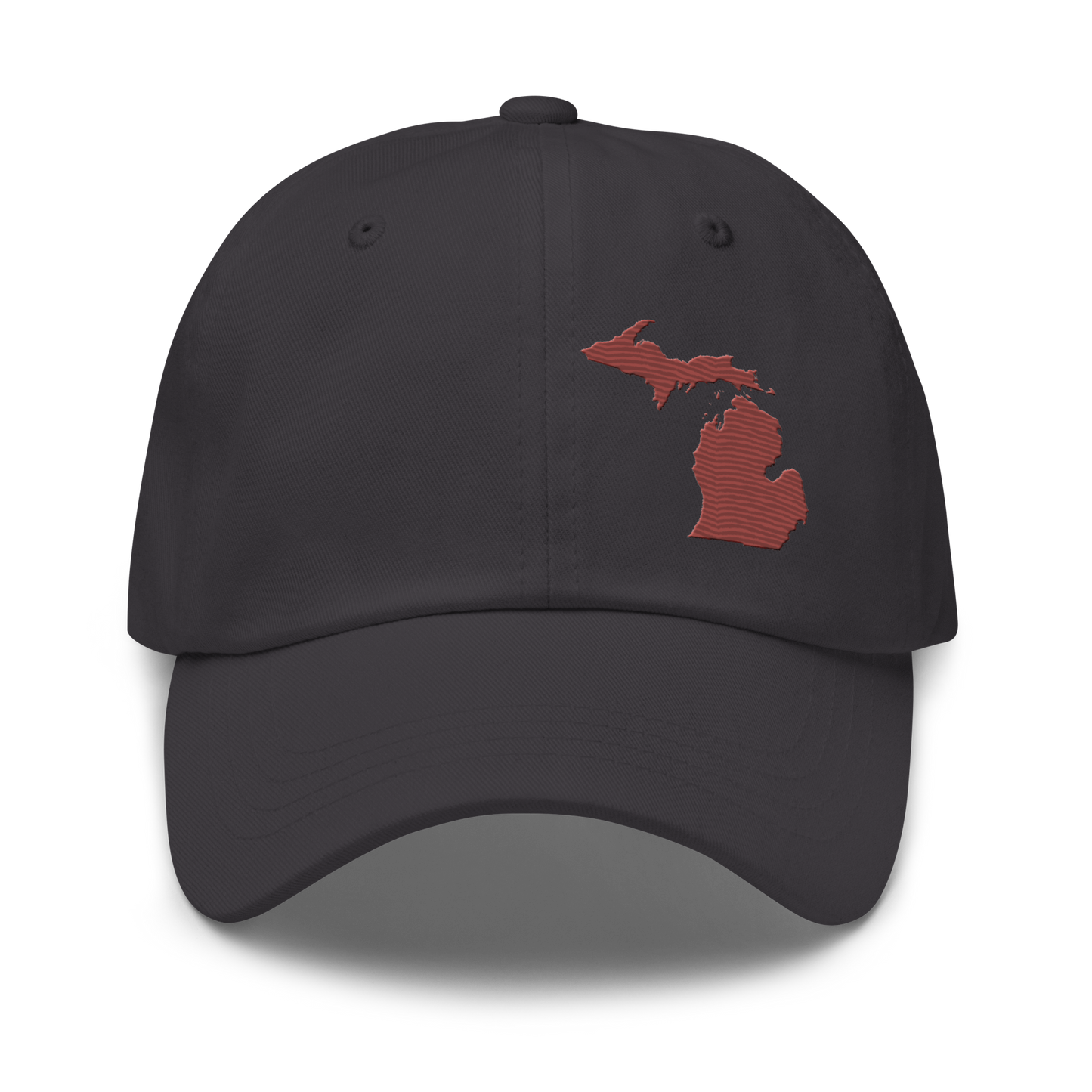 Michigan Dad Hat | Ore Dock Red Outline