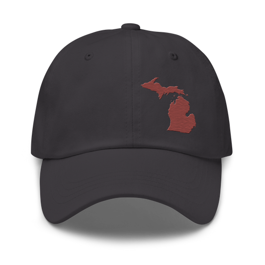 Michigan Dad Hat | Ore Dock Red Outline