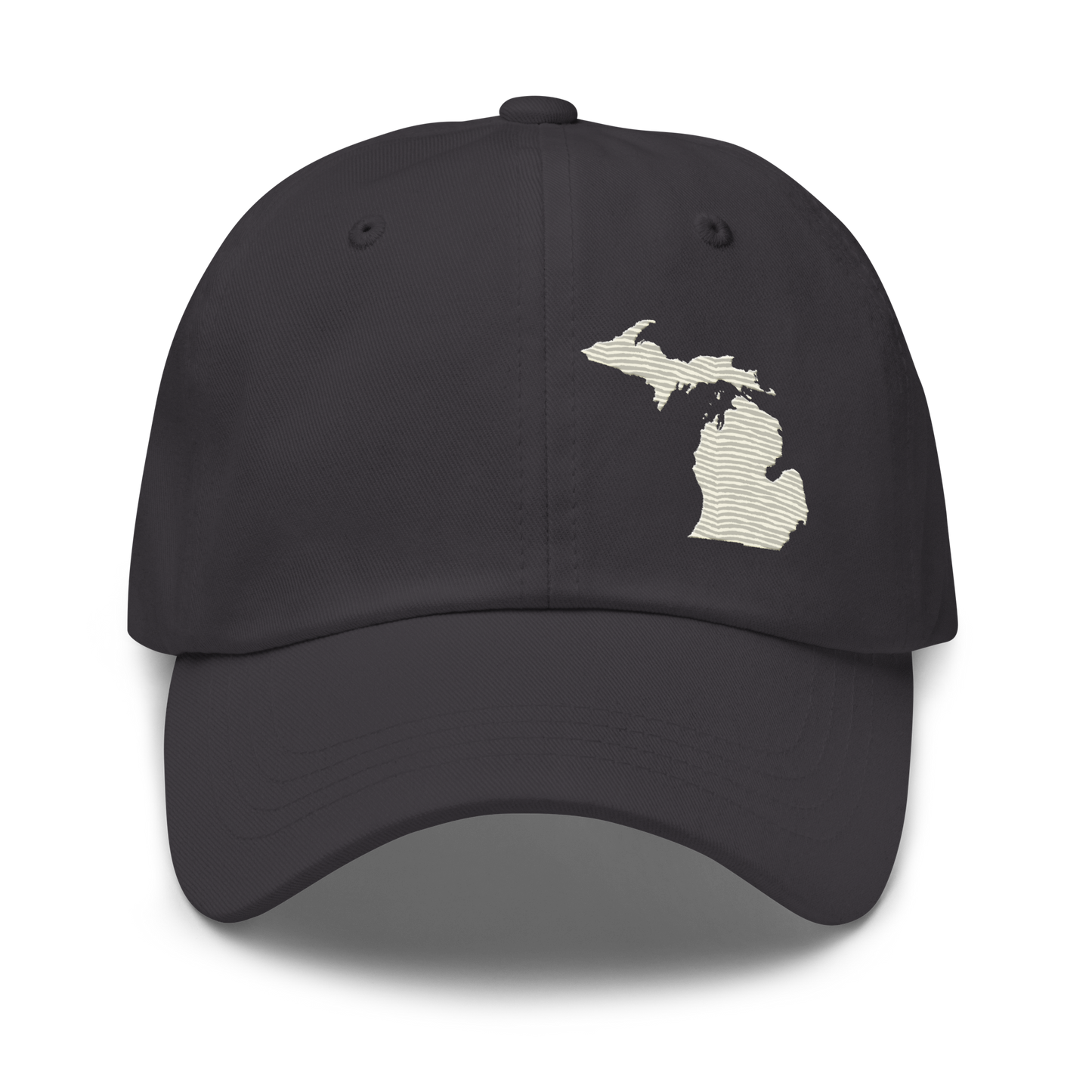 Michigan Dad Hat | Ivory White Outline