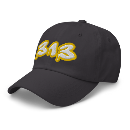 Detroit '313' Dad Hat (Tag Font w/ Gold Stroke)