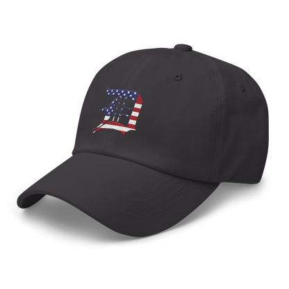 Detroit 'Old English D' Dad Hat (Patriotic Edition)