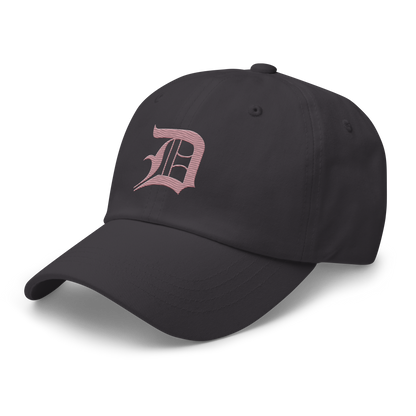 Detroit 'Old English D' Dad Hat (Cherry Blossom Pink)