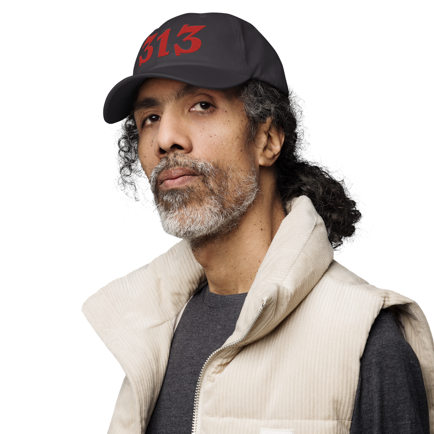 Detroit '313' Dad Hat (Angry Font) | Aliform Red