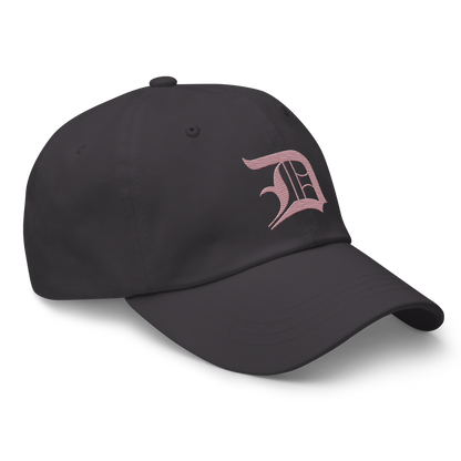 Detroit 'Old English D' Dad Hat (Cherry Blossom Pink)