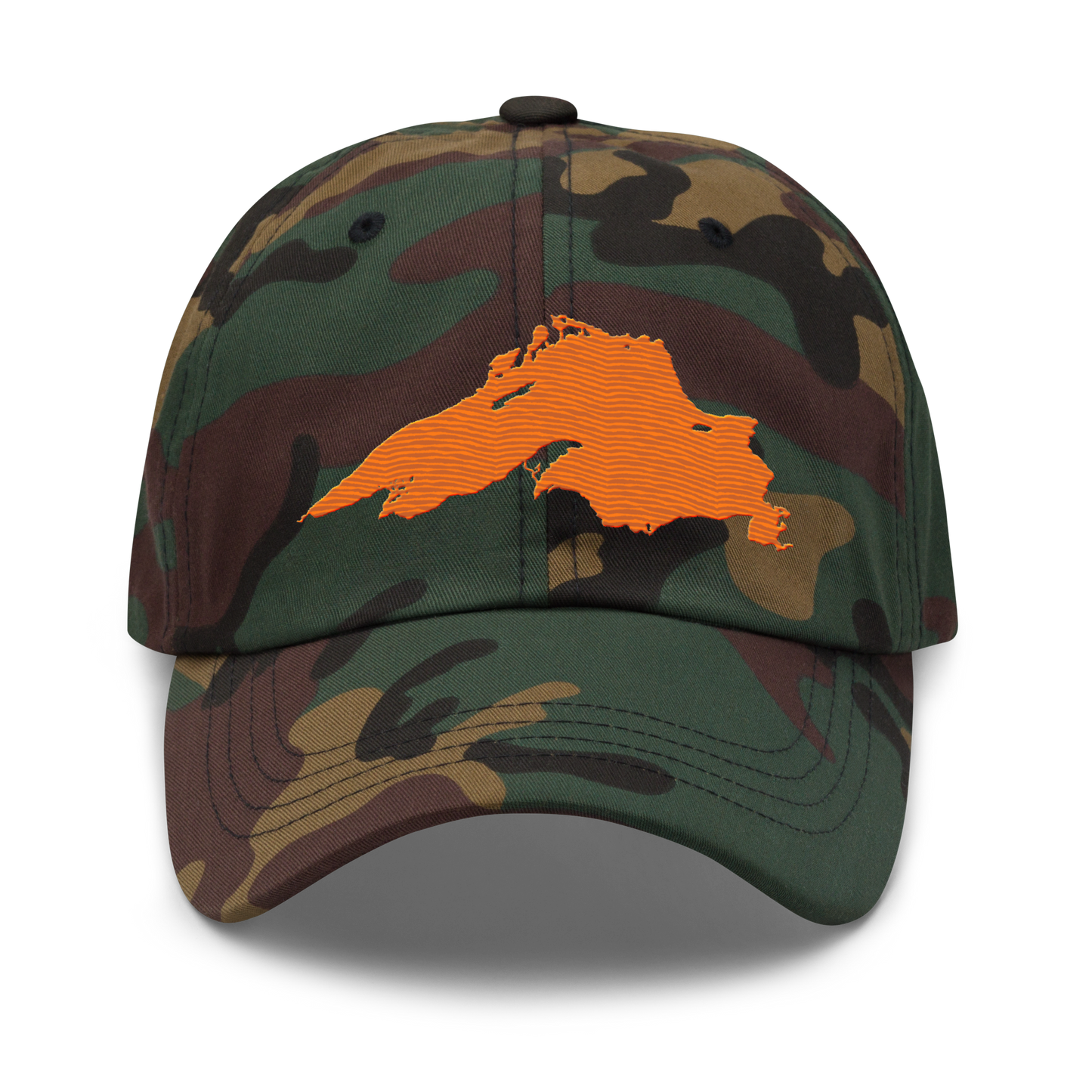 Lake Superior Camo Cap | Safety Orange