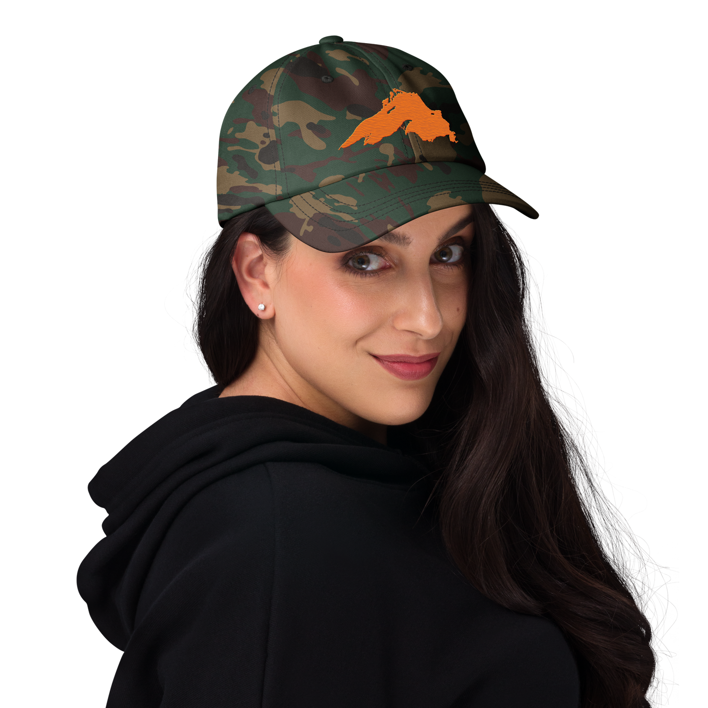 Lake Superior Camo Cap | Safety Orange