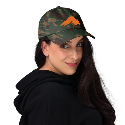 Lake Superior Camo Cap | Safety Orange