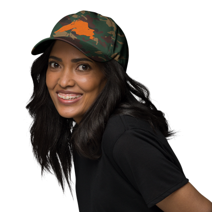 Lake Superior Camo Cap | Safety Orange