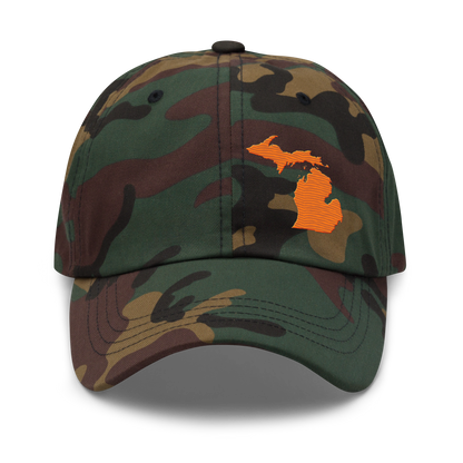 Michigan Camo Cap | Safety Orange Outline