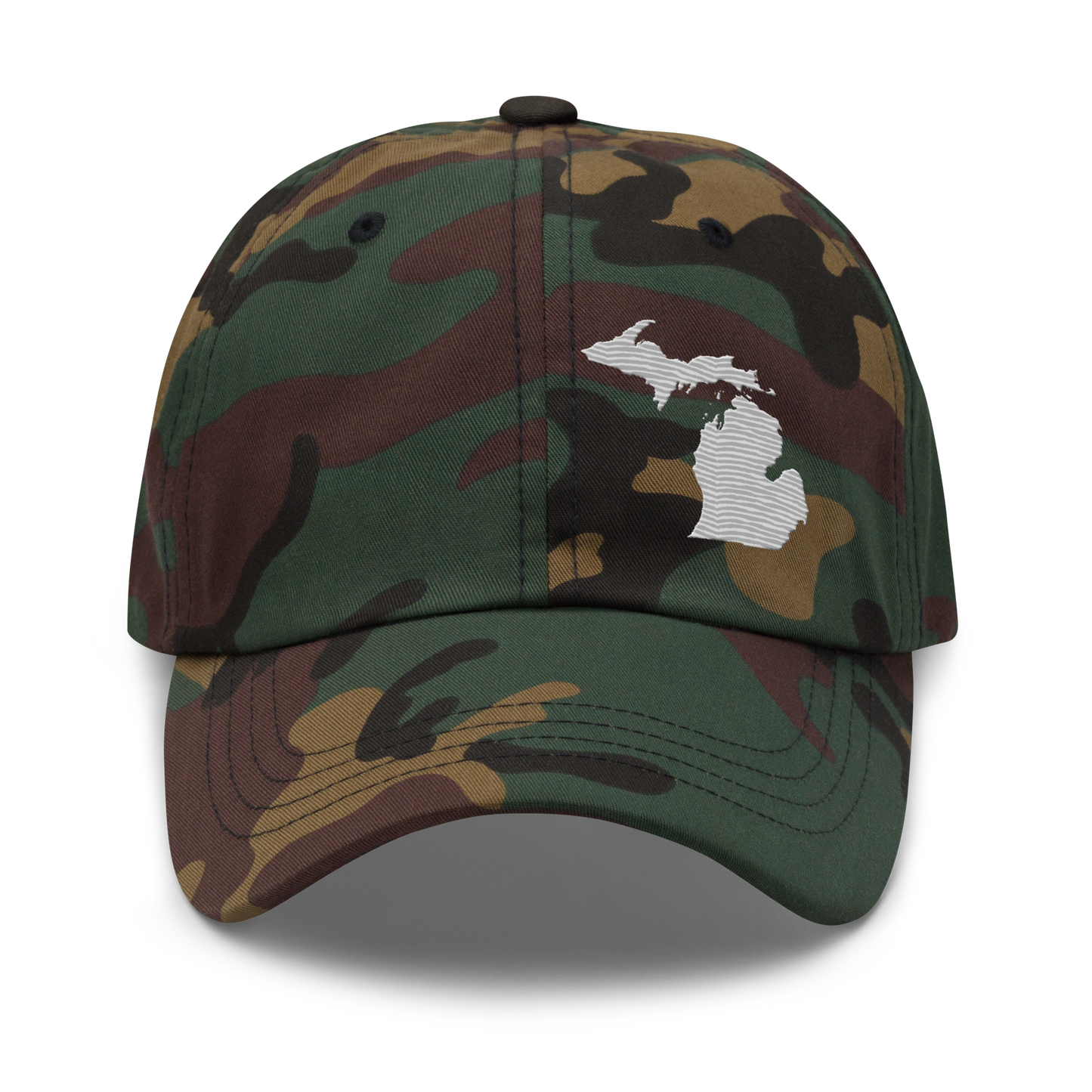 Michigan Camo Cap | Platinum Outline